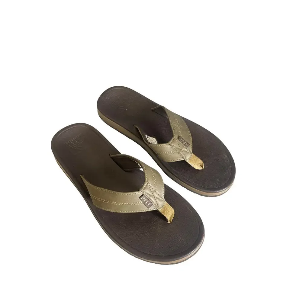 Reef Men’s Journeyer Brown Cushion Flip Flop Sandals Size-10